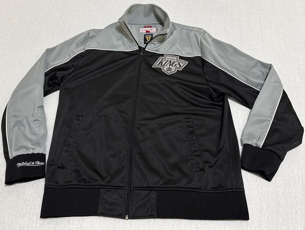 Mitchell & Ness Los Angeles Kings Black Throwback Varsity Jacket Men’s Size 2XL